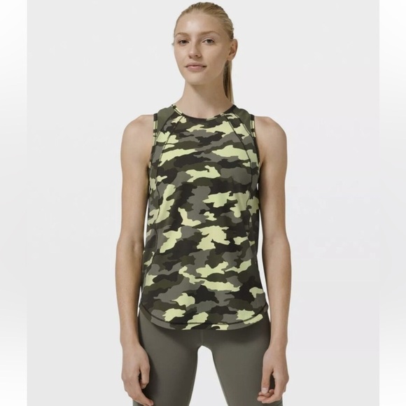 lululemon athletica Tops - Lululemon Sculpt Tank in Heritage 365 Camo Crispin Green Multi